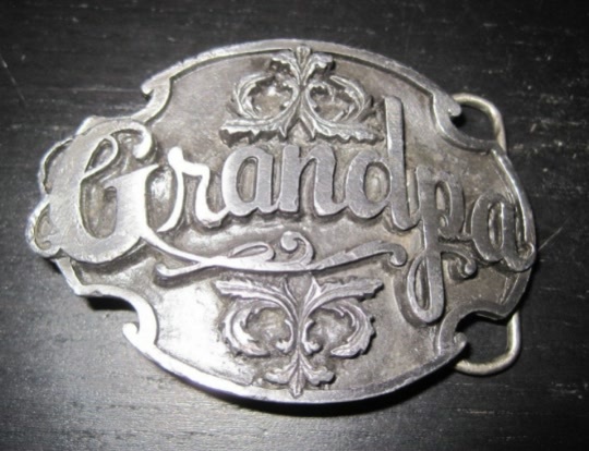 Vintage SISKIYOU Buckle Company GRANDPA Metal Belt buckle - $34.99