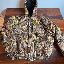 World Famous Sports Burly Camo Insulated Hooded Jacket Mens Medium WK101... - $27.77
