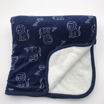 Carter&#39;s Lion Baby Blanket Blue Plush - £17.20 GBP