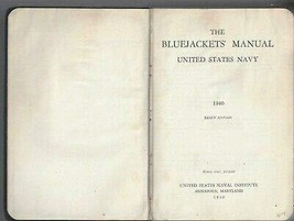 The BlueJackets Manual 1940 world war II United States Navy 10th edition [Hardco - £78.06 GBP