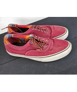 VANS Womens Skateboard Sneakers Shoes Mens 12 Red Low Top TC6D - €16,78 EUR