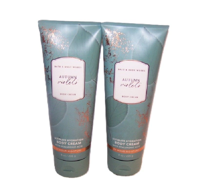 Autumn Violets Body Cream Ultimate Hydration Bath & Body Works 8 oz each 2 Pack