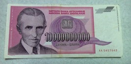Yugoslavia inflation 10 000 000 000 with scientist Nikola Tesla 1993 - £1.55 GBP