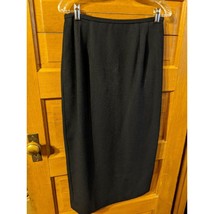 Plaza South Size 8 Skirt Black Textured Long Modest Womens - £11.20 GBP