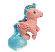 Vintage 1983 Hasbro My Little Pony G1 Pegasus Pink Firefly W/ Blue Lightning - £17.94 GBP