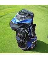 Michelob Ultra Beer 14 Way Golf Bag Carry Cart Bag with Cover Black Blue... - $139.88