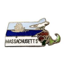 1990-2000s Massachusetts State Lapel Pin Enamel Filled Vintage Collectib... - $185.61 MXN