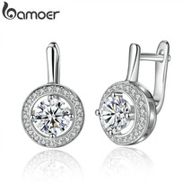 New Arrival Silver Color Round Shape Full Of Love Dangle Earrings For Women Fash - £15.60 GBP