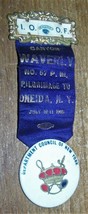 1906 ANTIQUE IOOF ODD FELLOWS CANTON WAVERLY NY RIBBON MEDAL BADGE TO ON... - £19.45 GBP