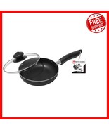 Elegant 6-Inch Black Nonstick Frying Pan with Glass Lid - Easy Cleaning ... - $50.95 CAD