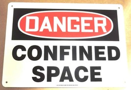 NEW ACCUFORM SIGNS MCSP002 10&quot; X 14&quot; DANGER CONFINED SPACE SIGN - £15.69 GBP