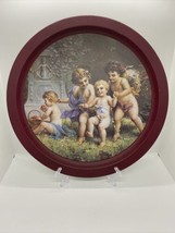Trippie&#39;s Inc cherub Tray and Matching coasters Vtg - $9.85