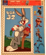 Vinyl Static Window Clings Looney Tunes USPS Stamps Bugs Tweety Taz Daffy  - £6.69 GBP