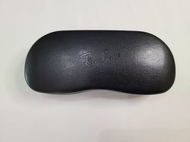 Genuine Ray-Ban Glasses Hard Case Spectacles Logo Black Clam Shell Hinged - $19.68