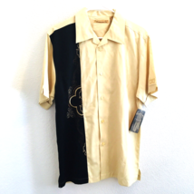Havana Shirt Co Men&#39;s Size S Button Up Tan Yellow/Black Colorblock NEW W... - $33.20