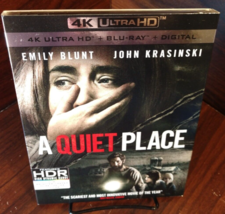 A Quiet Place (4K+Blu-ray-No Digital) Slipcover-Discs Unused-Free S&amp;H w/Tracking - £14.78 GBP