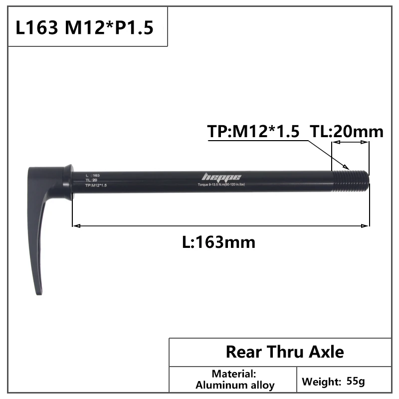 HEPPE MTB Road Bike Thru Axle Front Fork Shaft Skewers Rear Hub Thru Axle 12x142 - £85.03 GBP