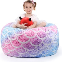 Kaboer Bean Bag Cover For Kids,200L Stuffed Animal Storage Bean Bag, 32X29Inch - £29.91 GBP