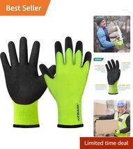 High Visibility T3 Winter Gloves for Men &amp; Women - Latex Coated, Large, ... - $19.75