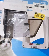 4 Way Pet Cat Puppy Dog Magnetic Lock Lockable Safe Flap Door Gate Frame... - £13.42 GBP