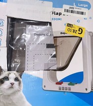 4 Way Pet Cat Puppy Dog Magnetic Lock Lockable Safe Flap Door Gate Frame... - £13.45 GBP