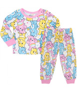 Care Bears Cast Long Sleeve All Over Print Toddler&#39;s 2-Piece Pajamas Mul... - $26.98