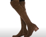 STEVE MADDEN SADIE Taupe Faux Suede Over The Knee Boots, Size 8 NEW - £39.52 GBP