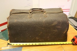 Antique Cowhide Leather Medical Doctor Doctors Medicine Bag Suitcase Case - £169.39 GBP