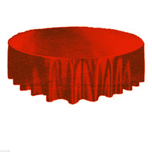 RED-Gothic Damask Brocade Round Table Cloth Topper Holiday Party Decoration-29in - £2.98 GBP