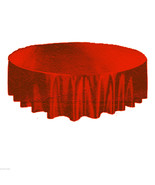 RED-Gothic Damask Brocade ROUND TABLE CLOTH TOPPER Holiday Party Decorat... - £2.96 GBP
