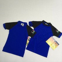 Sun UV Protection Zone Boys Rash Guard Size 2 Royal Blue &amp;  Black Swimsuit NEW - £6.76 GBP+