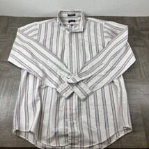 Vintage Gant Shirt Mens 15.5-34 White Long Sleeve Button Up Dress Stripe... - $13.88