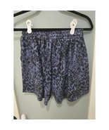 Blue Animal Print Soft Knit Lounge Shorts Women’s Large | 3&quot; Inseam - $260.40 MXN