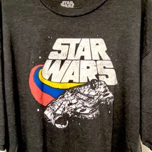 Vintage Fifth Sun Star Wars 3XL Gray Red-Blue-Yellow Millennium Falcon T-Shirt - £31.42 GBP