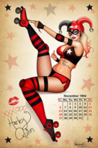 Nathan Szerdy SIGNED DC Comics Batman Art Print ~ Harley Quinn Roller Derby - £19.53 GBP