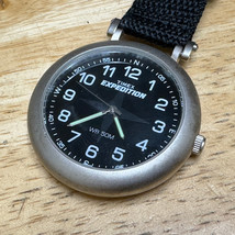 Vintage Timex Expedition Pocket Watch Men 50m Silver Snap-on Quartz New ... - $45.59