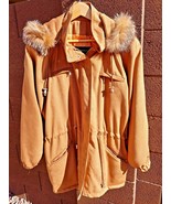 VINTAGE Damselle Womens Large Snow Jacket Winter Fur Coat Thermolite Hooded - £33.08 GBP
