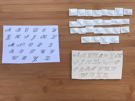 Champion Font Cookie Stamp - Fondant Embosser Alphabet Stamp Wedding - $17.85+