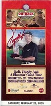 Fuzzy Zoeller Signed 2005 Outback Pro Am Pairings Guide  - £31.64 GBP