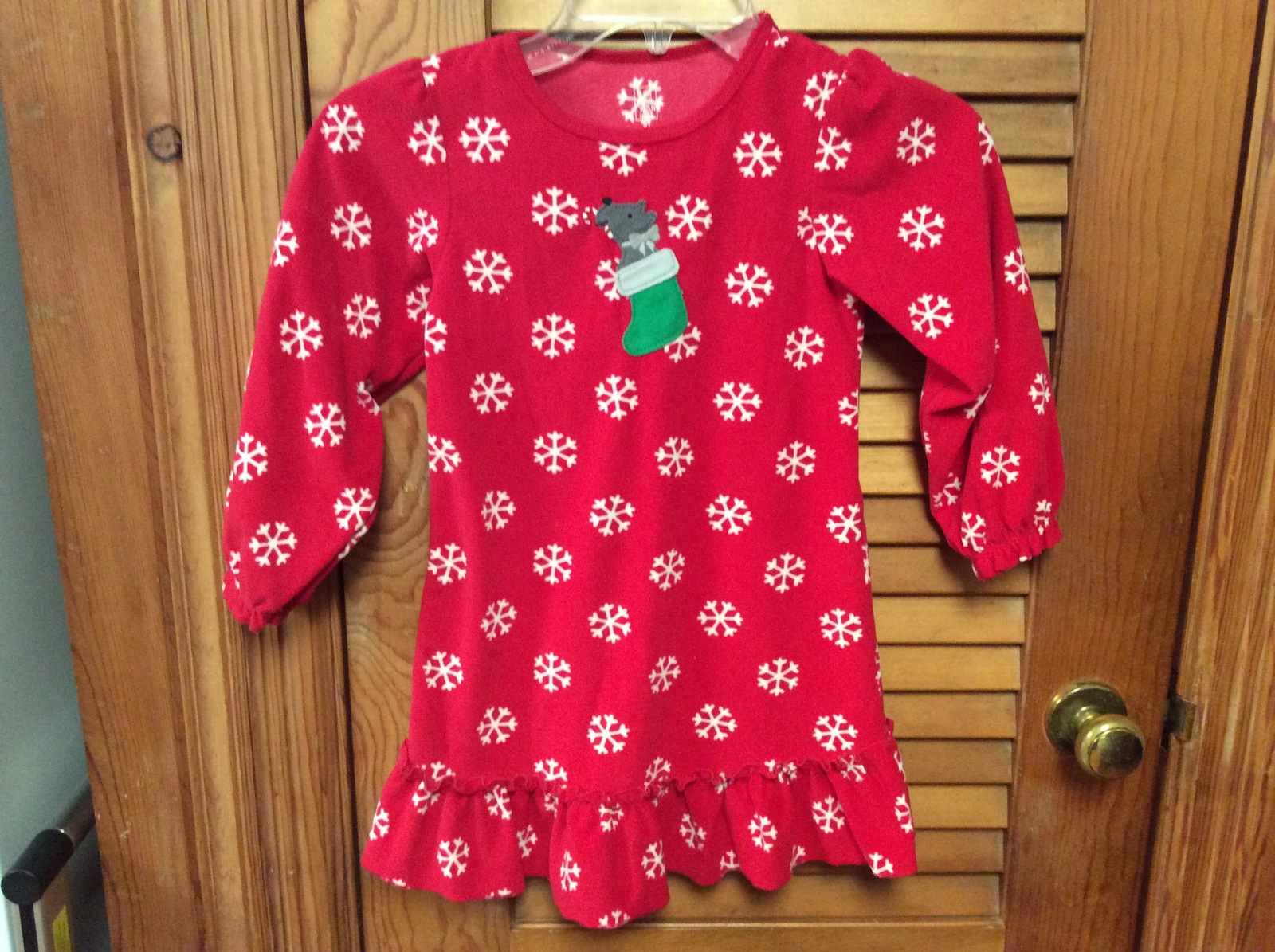 Red Carter's Just One You Christmas Fleece Girls Ruffled Gown 5T - $4.99