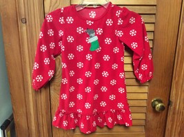 Red Carter&#39;s Just One You Christmas Fleece Girls Ruffled Gown 5T - £3.90 GBP