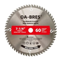 7-1/4-Inch 60 Tooth Aluminum Non-Ferrous Metal Saw Blade With, Upgrade T... - $33.99