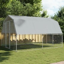 vidaXL Dog Cage Silver Galvanized Steel Large Sturdy Dog Cage - $1,121.97 CAD