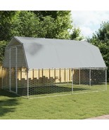 vidaXL Dog Cage Silver Galvanized Steel Large Sturdy Dog Cage - $15,217.30 MXN