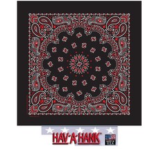 Usa Made HAV-A-HANK 2-Sided Paisley Bandanna Bandana Head Neck Wrap Scarf Scarve - £4.81 GBP