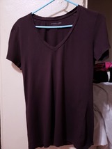 Everlane Women’s Brown V Neck T Shirt Small - £20.43 GBP