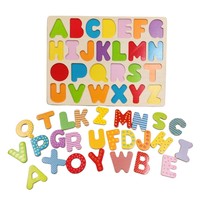 Brybelly.com 1803 Wooden Alphabet A-Z Puzzle Board 27pcs - Complete - £7.86 GBP