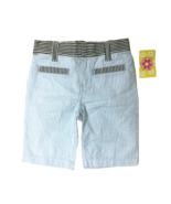 Vintage 90s Girls Seersucker Striped Shorts Size 5 Blue Cotton Elastic W... - $23.05 CAD