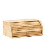 Trademark Innovations 16&quot; Rolltop Bamboo Bread Box - £40.95 GBP