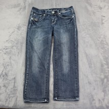LA Idol Pants Womens 5 Blue Denim Flat Front Straight Leg Pockets Jeans - £23.18 GBP